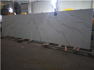 Calacatta White Roma Quartz Slabs