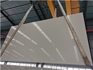 China Pure White Artificial Marble Engineer Stone Slab Price