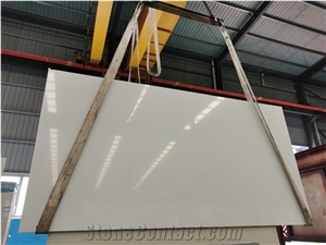 China White Color Artificial Marble Stone Slabs Wholesaler