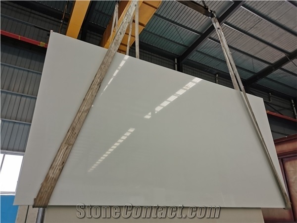 China White Color Artificial Marble Stone Slabs Wholesaler
