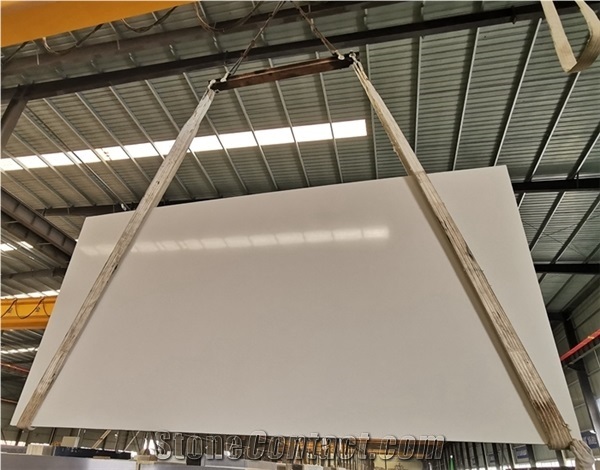 Pure White Artificial Stone Marble Slabs Factory