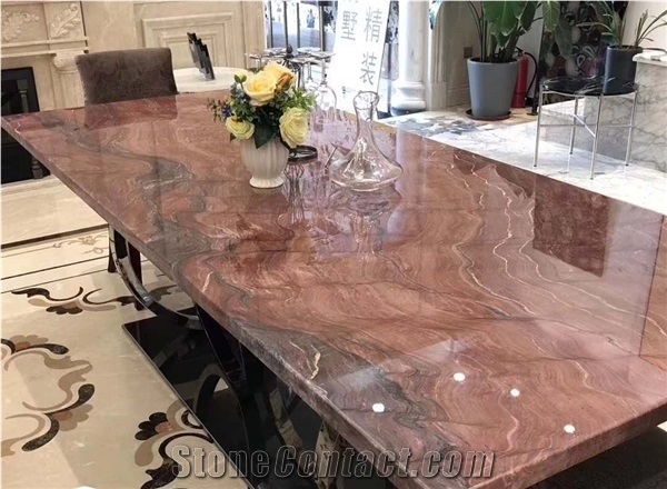 Fusion Red Fire Quartzite Slabs for Interior Design