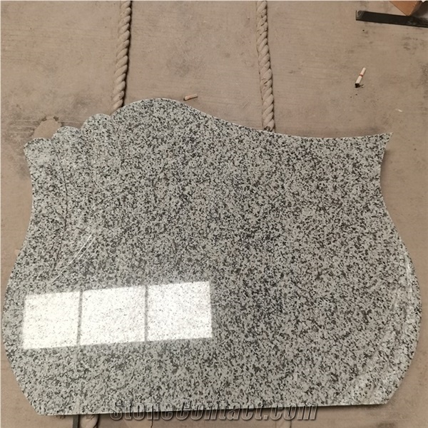 G603 White Grey Sesame Granite Headstones