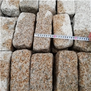 G682 Yellow Granite Split Tumbled Cobbles