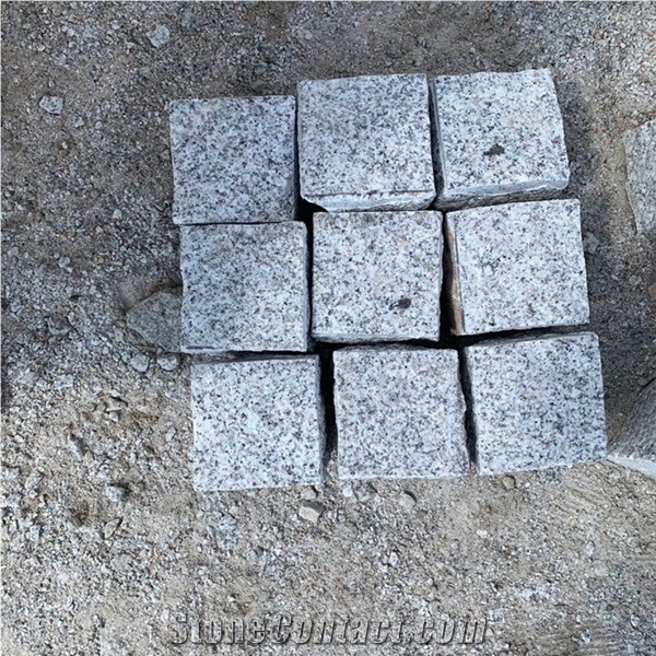 Natural Split G603 Grey Granite Cube Stone