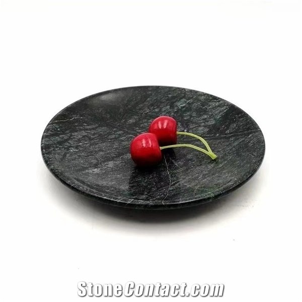 Marble Tray Dessert Fruit Plate Dining Kitchen Accessory