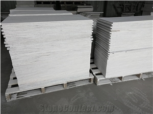 Pure White Quartzite Flamed Tiles