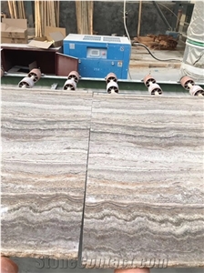 Iran River Silver Travertine Slab, Gray Travertine