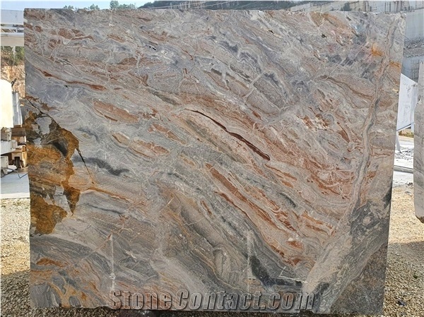 Arabescato Orobico Red Grey Marble Blocks