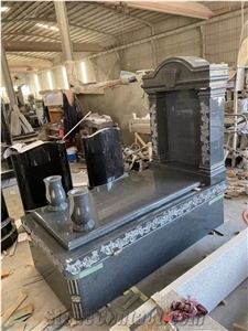 China G654 Black Granite Polished Monument & Tombstone