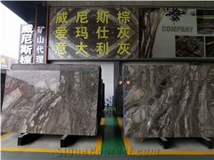 Chinese Venice Brown Marble Slabs for Hotel Projects