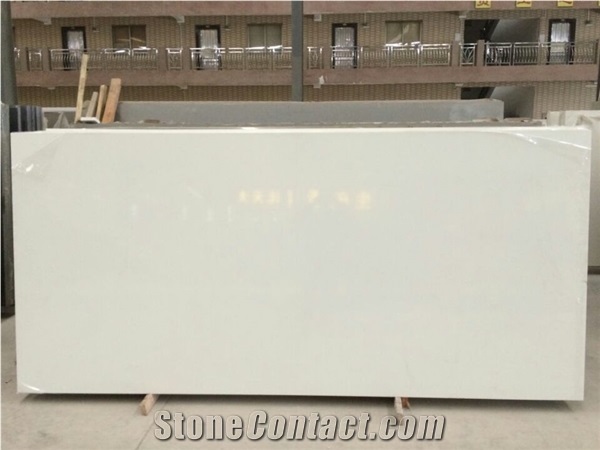 Pure White Quartz Slabs, Artificial Quartz Stone