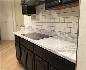 Carrara White Marble Vanity Top for Kitchen