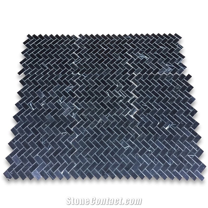 Cheaper Marble Herringbone Mosaic Tiles