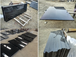 China Black Granite Countertop Polished Hebei Black Granite Kitchen Countertop