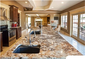 Delicatus Gold Stone Prefab Granite Counter Tops