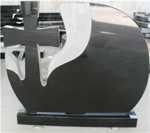 Shanxi Black Granite Tombstone,Grave Head Stone