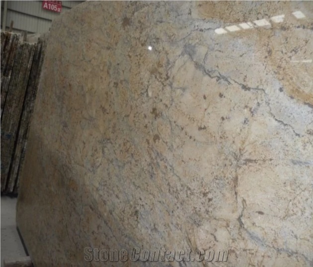 Yellow Diamond Flower Granite Slabs