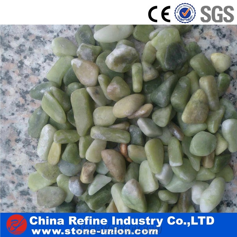Apple Green Pebble Stone,Dandong Green Pebbles