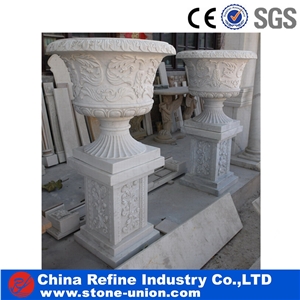 Beautiful Classic Large Garden Marble Flowerpot