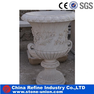 Beautiful Classic Large Garden Marble Flowerpot