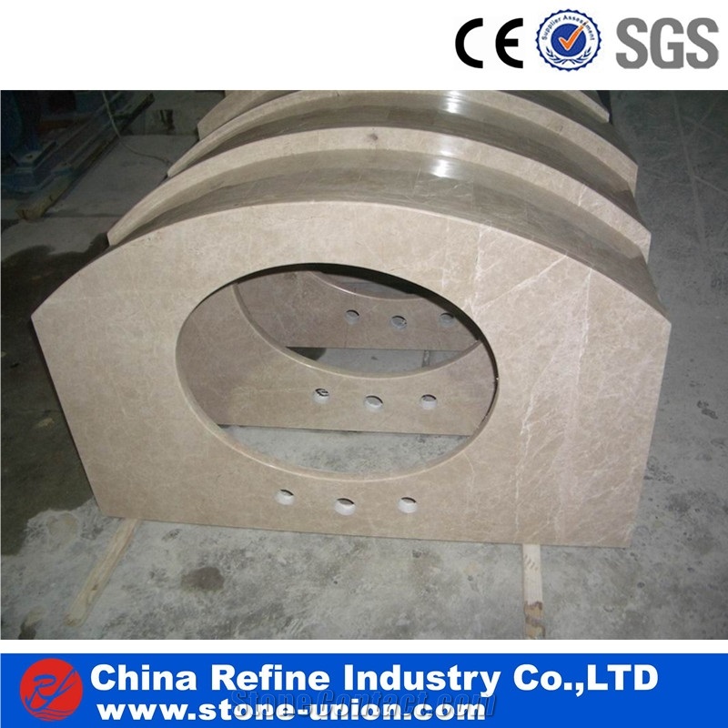 Beige Marble Worktop with White Veins, Countertops