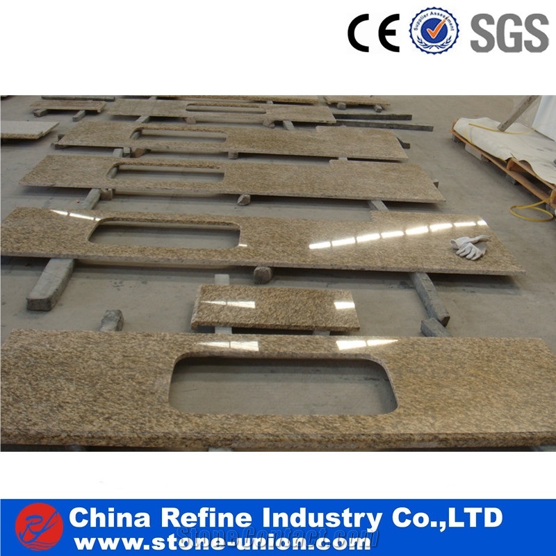 Beige Marble Worktop with White Veins, Countertops