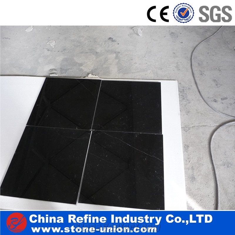 Black Ink Jade Marble Tiles,Pure Black Marble Slab