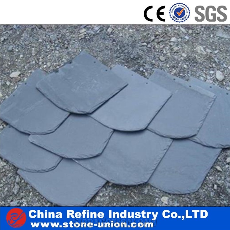 Black Slate Scale Shaped Roof Tiles