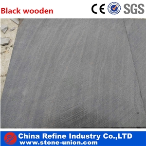 Black Wooden Vein Grain Sandstone Slabs & Tiles Black Wooden Vein Grain Sandstone Slabs & Tiles