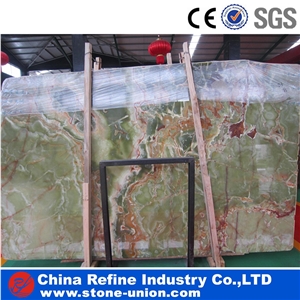 Cheap Antique Green Polished Onyx Slabs & Tiles