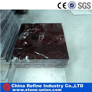 Cheap Rosso Lepanto Marble Flooing Tiles, Bathroom Tiles