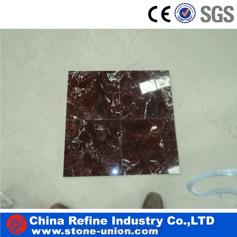 Cheap Rosso Lepanto Marble Flooing Tiles, Bathroom Tiles
