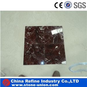 Cheap Rosso Lepanto Marble Flooing Tiles, Bathroom Tiles