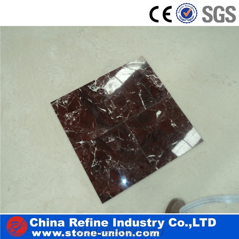 Cheap Rosso Lepanto Marble Flooing Tiles, Bathroom Tiles