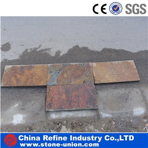 Cheap Chinese Rusty Copper Slate Tiles