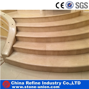 Cheap Crema Marfil Marble Stairs Risers Staircase