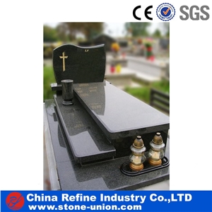 Cheap Customized Monument Carving Black Granite