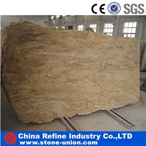Cheap Golden Polished Travertine Slabs & Tiles