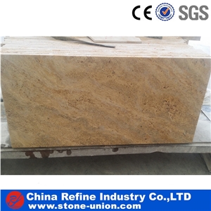 Cheap Golden Polished Travertine Slabs & Tiles