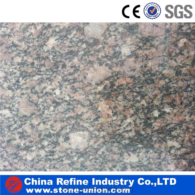 Cheap Polished Peacock Green Granite Tiles & Slabs