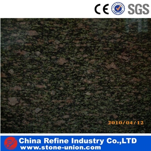 Cheap Polished Peacock Green Granite Tiles & Slabs