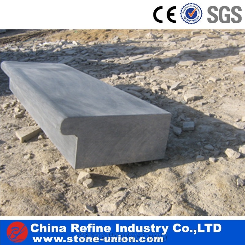 Cheap Price Blue Limestone Bush Hammered Tiles