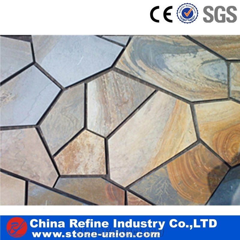 Cheap Rusty Irregular Slate Crazy Paving Stone