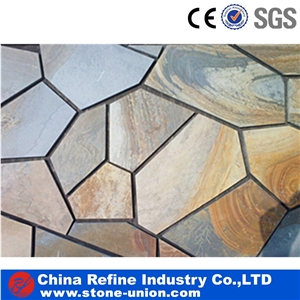 Cheap Rusty Irregular Slate Crazy Paving Stone
