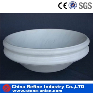 Cheap White Marble Wash Bowls for Counter Tops