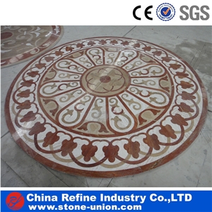 China Multi Color Marble Waterjet Medallions Inlay