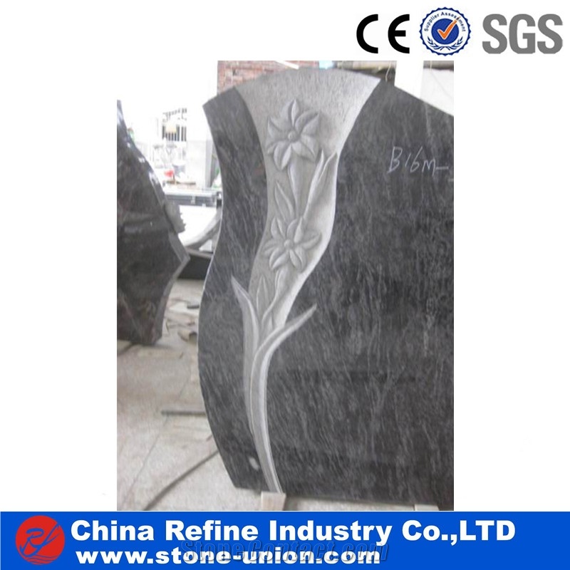 Chinese Grey Juparana Granite Headstone,Gravestone