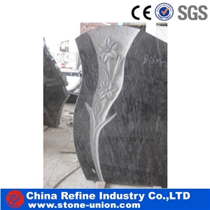 Chinese Grey Juparana Granite Headstone,Gravestone