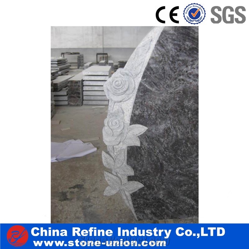 Chinese Grey Juparana Granite Headstone,Gravestone